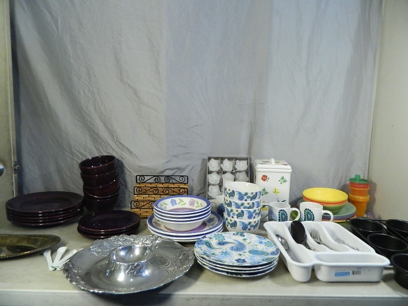 lot 176 image: Dishes, Silverware, More