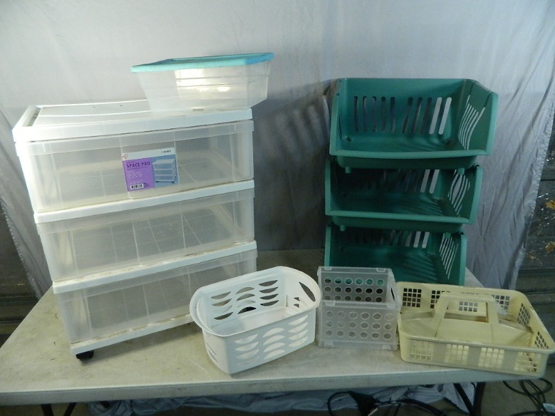 lot 187 image: Storage Drawers, Baskets, etc.