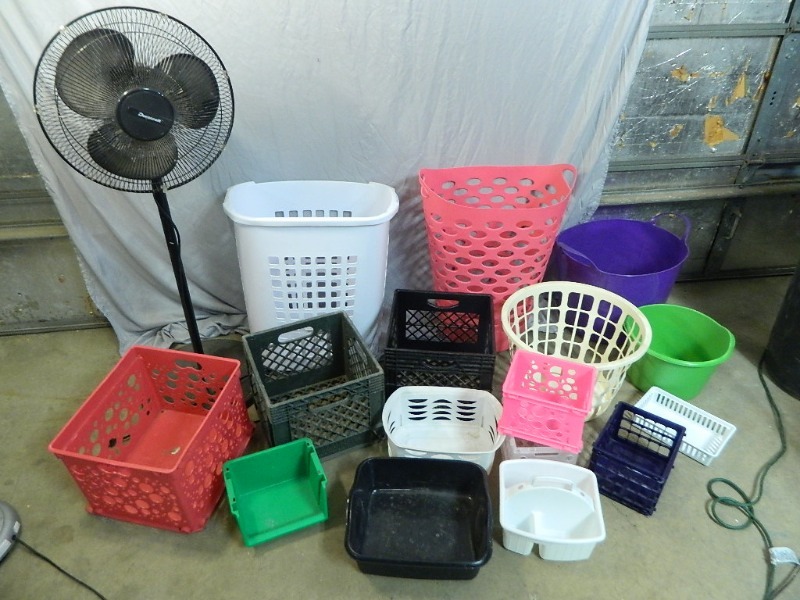 lot 201 image: Take What You Want Baskets, Fan, Etc