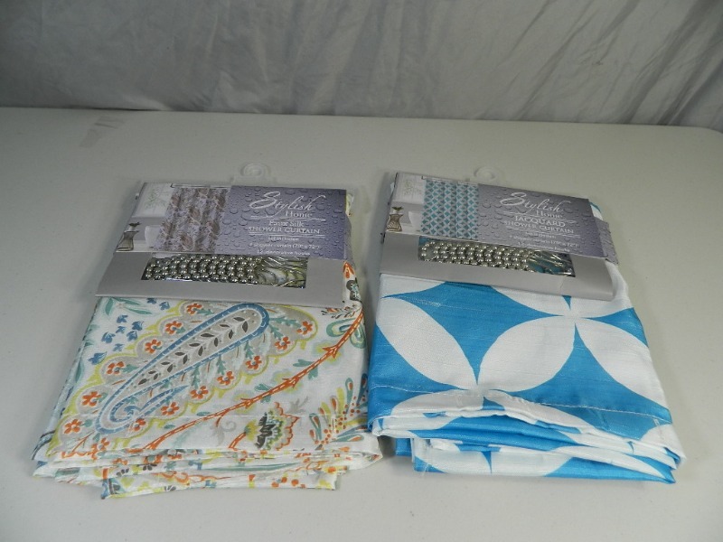 lot 26 image: 2 New Shower Curtain Sets