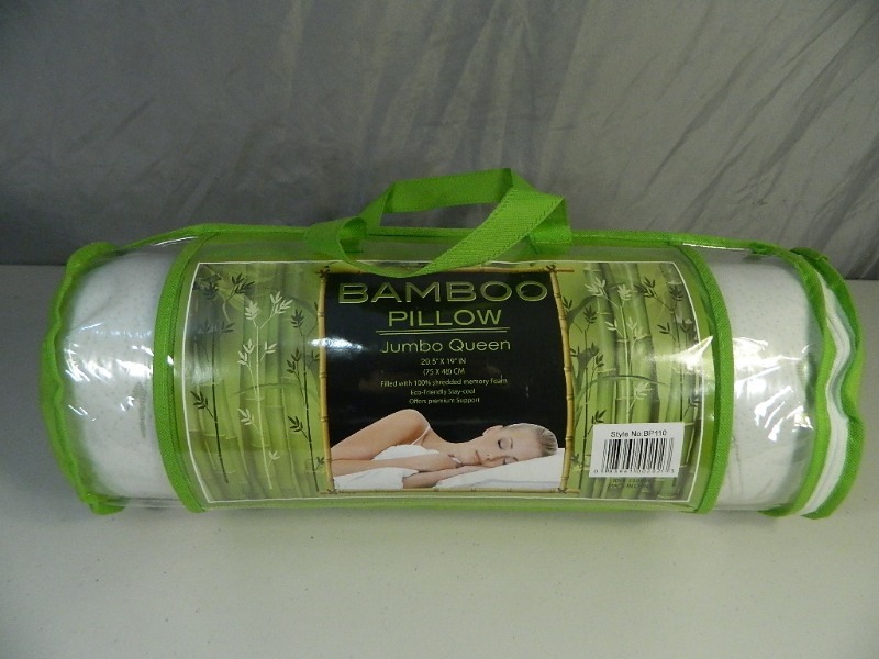 lot 27 image: New Jumbo Queen Bamboo Pillow