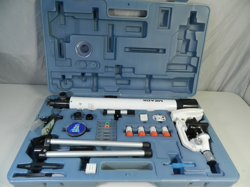 lot 40 image: Meade Telescope  Microscope Set