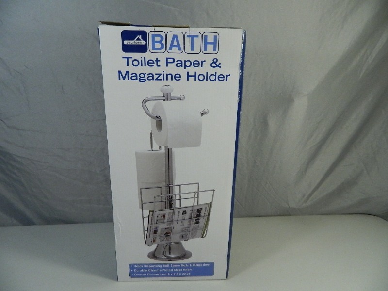 lot 71 image: New Toilet Paper and Magazine Holder Rack