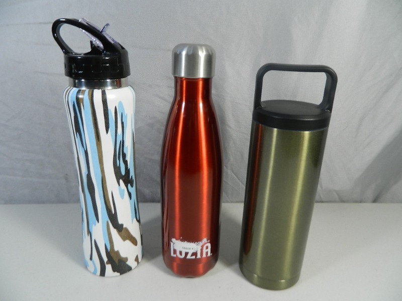 lot 79 image: 3 New Metal Travel Drink Holders