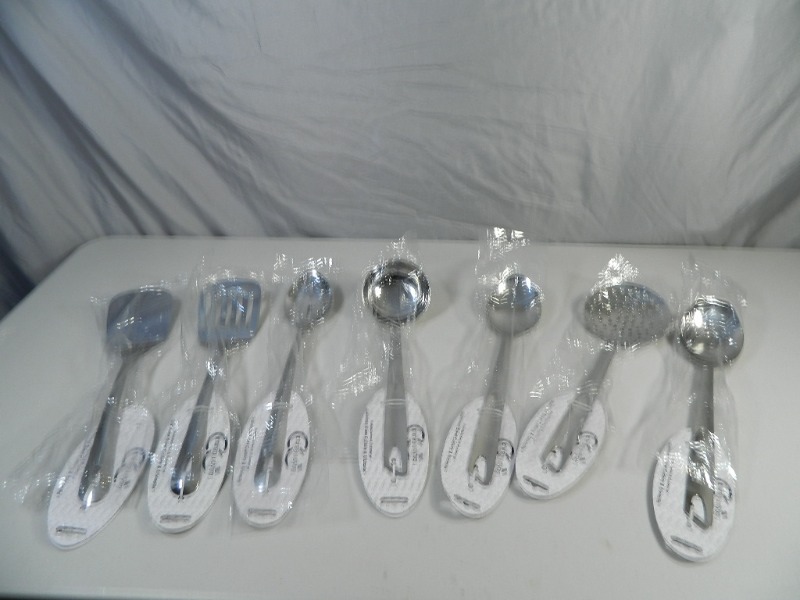 lot 91 image: 7 New Stainless Steel Kitchen Utensils