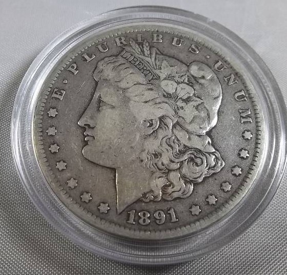 1891 CC Morgan Silver Dollar