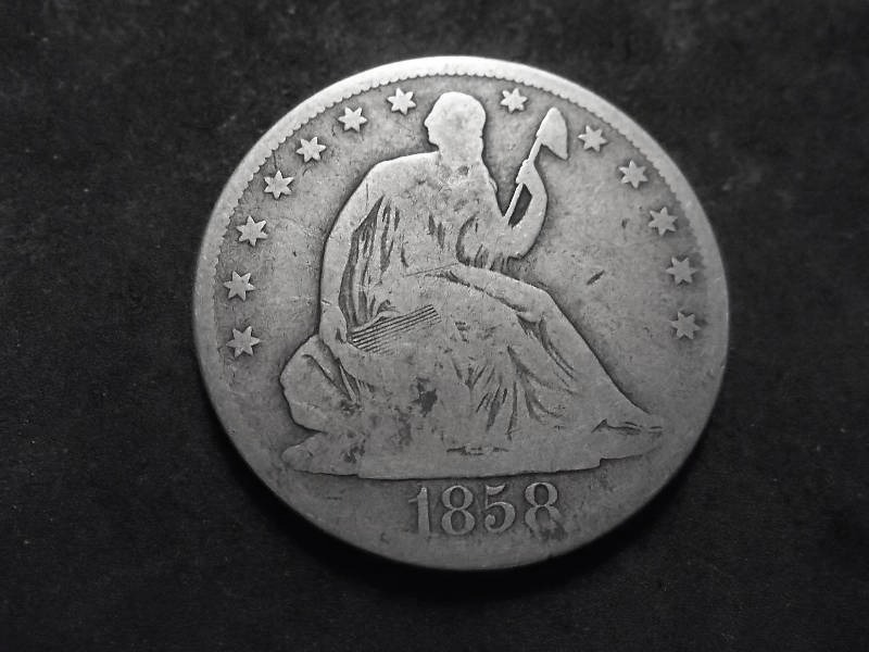 1858 O Seated Liberty Half Dollar
