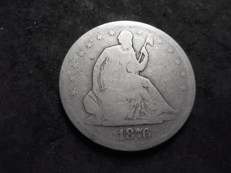 1876 S Seated Liberty Half Dollar