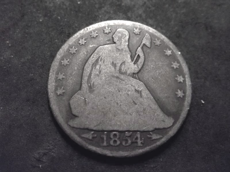 1854 Seated Liberty Half Dollar With Arrows
