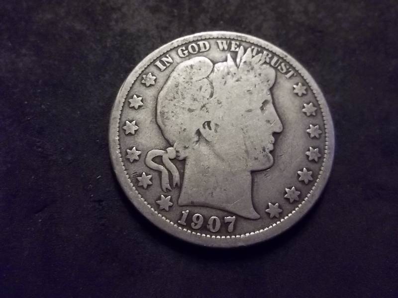 1907 D Barber Half Dollar