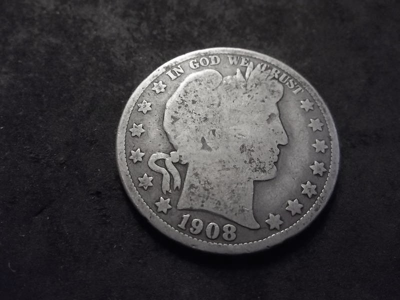 1908 O Barber Half Dollar