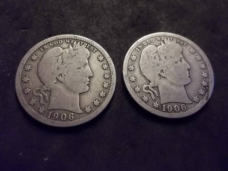 1906, 1906 D Barber Quarters