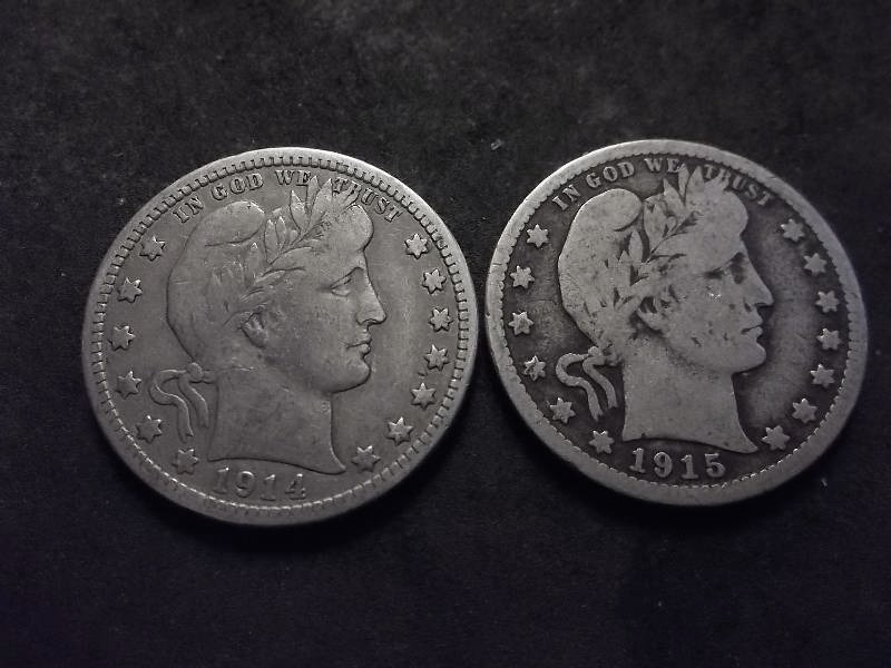 1914,  1915  Barber Quarters