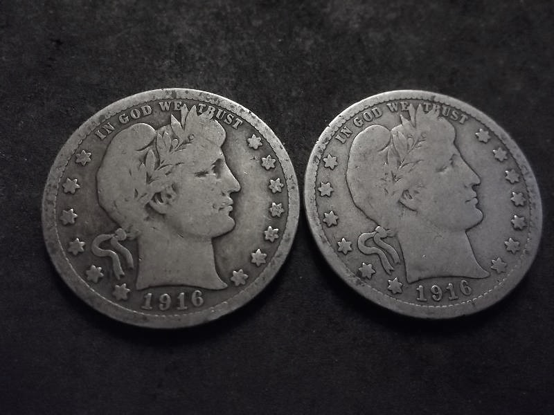 1916, 1916 D Barber Quarters