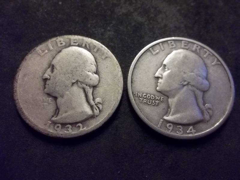 1932, 1934 Washington Quarters