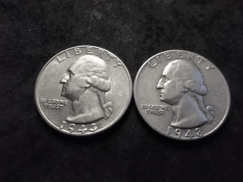 1943, 1948 Washington Quarters