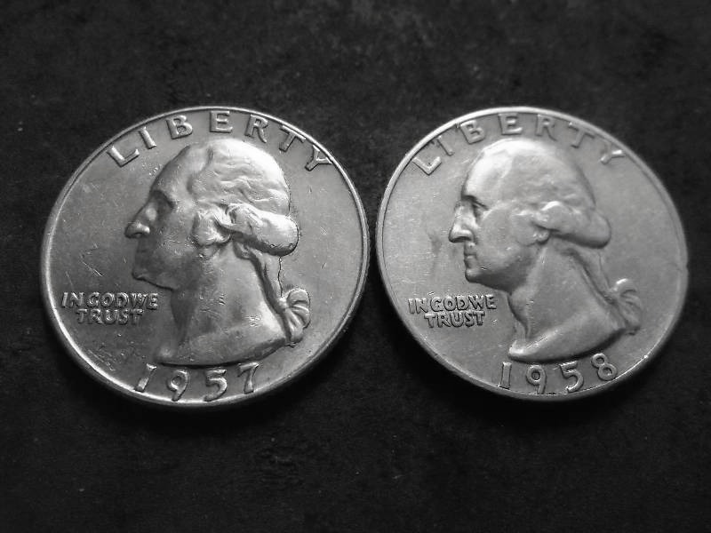 1957 D, 1958 Washington Quarters