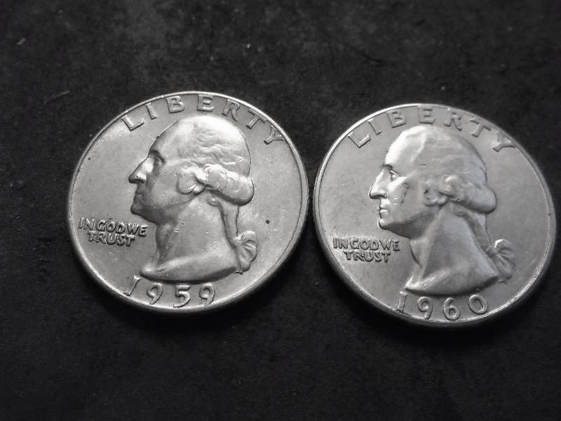 1959, 1960 Washington Quarters