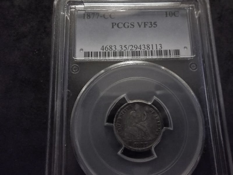 1877 CC Seated Dime