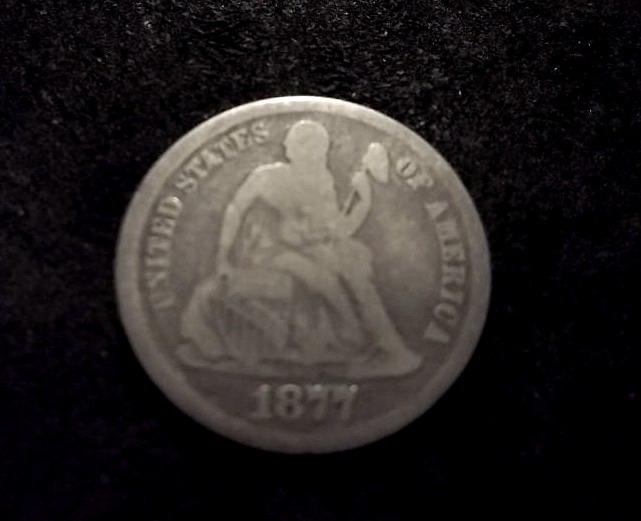 1877 CC Seated Dime