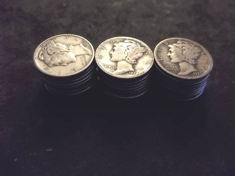 30 Circulated Mercury Dime 1916-1945