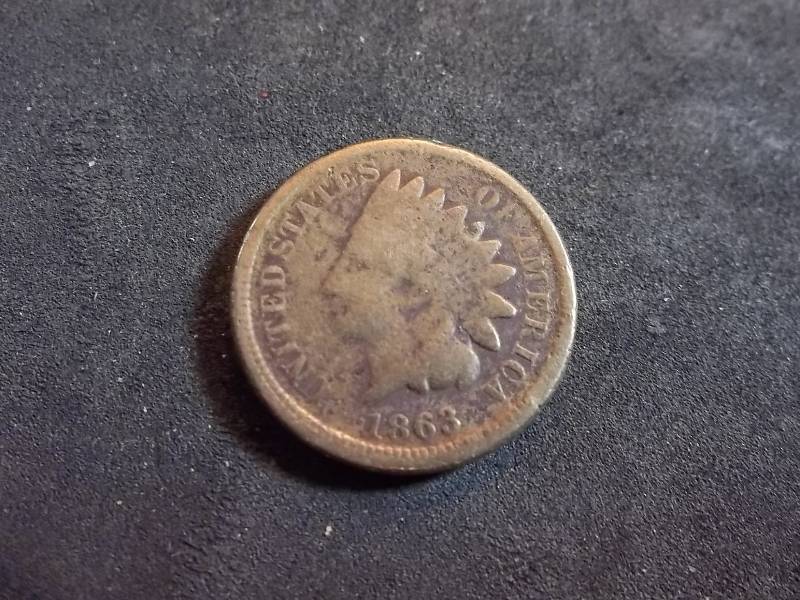 1863 Indian Head Bronze Cent