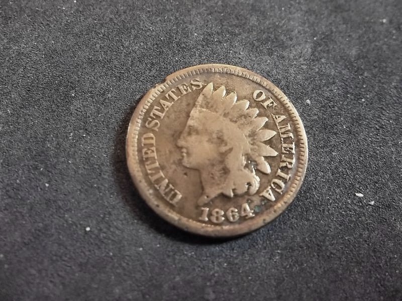 1864 Indian Head Cent Copper