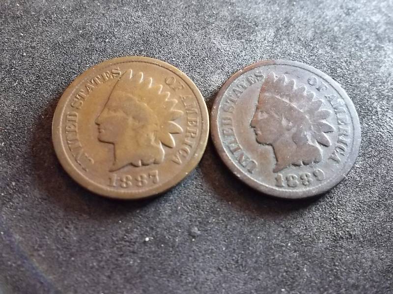 1887, 1889 Indian Head Cents