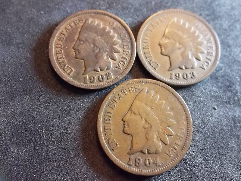 1902, 1903, 1904 Indian Head Cents