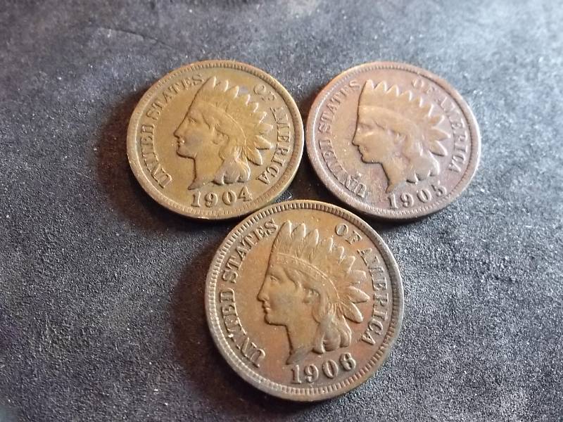 1904, 1905, 1906 Indian Head Cents