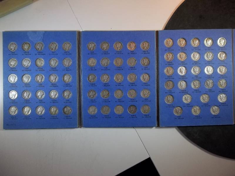 Complete Mercury Dime Collection 1916-1945