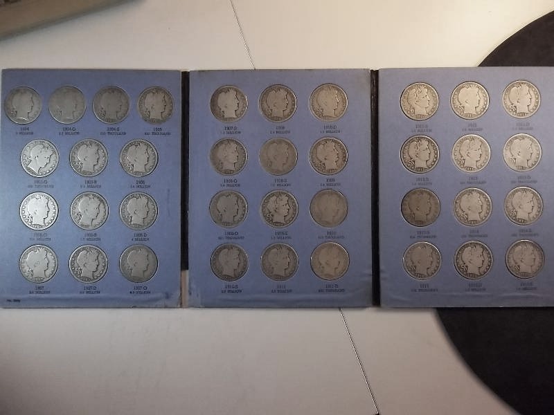 Complete Barber Half Dollar Short Set 1904-1915