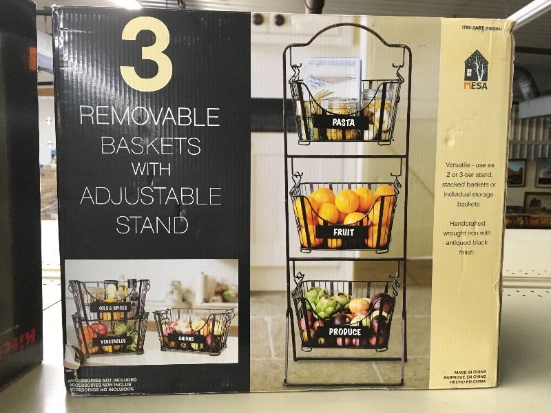 lot 551 image: DELAWARE 3 TIER BASKET, MSRP $29.99