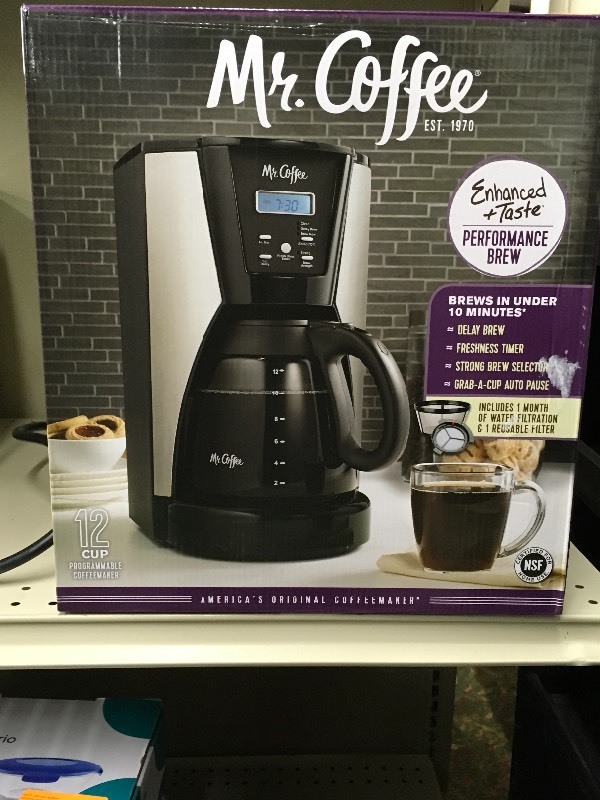 lot 571 image: MR. COFFEE 12-CUP BREWER, MSRP $29.99