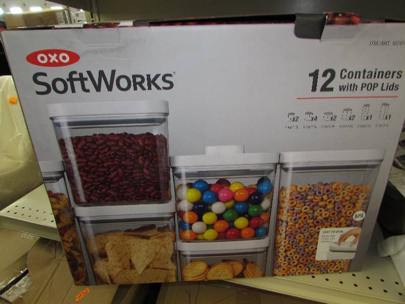 lot 13 image: OXO 12PC SOFTWORKS CONTAINERS WITH POP LIDS SET, MSRP $79.99