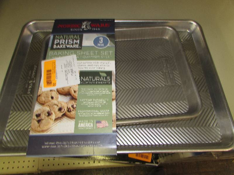 lot 22 image: NORDIC WARE PRISM 3PC BAKING SHEETS, MSRP $19.99