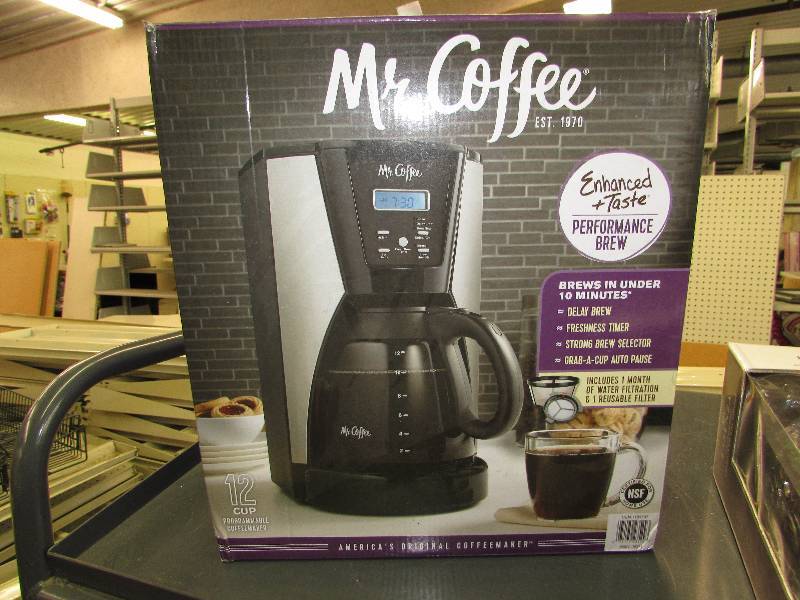 lot 42 image: MR. COFFEE 12-CUP BREWER, MSRP $29.99