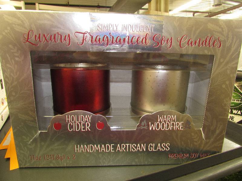 lot 33 image: 2 PK MERCURY GLASS CANDLE, MSRP $14.99