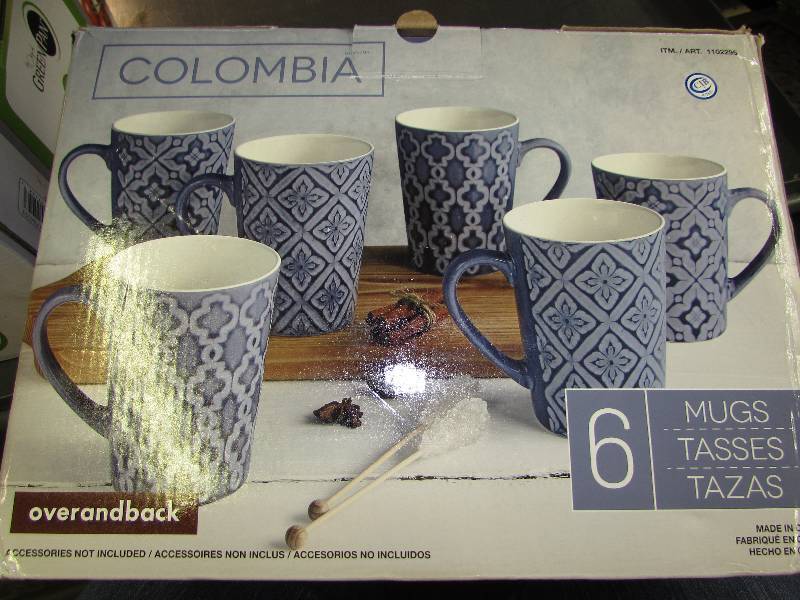 lot 39 image: O&B COLOMBIA 6PC MUG SET, MSRP $12.99