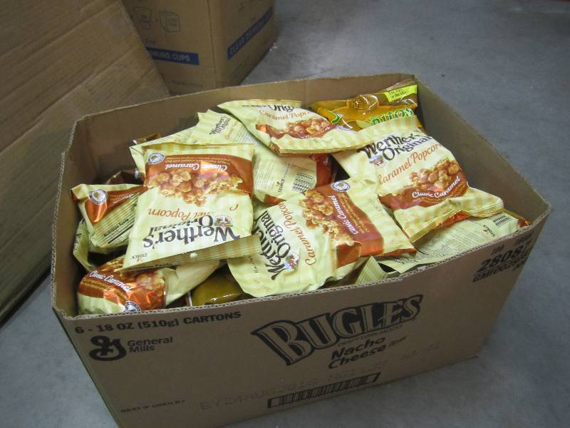 lot 34 image: Large Lot of Misc Chips, Popcorn, P...