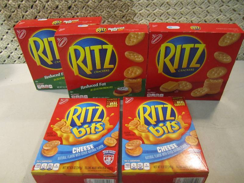 lot 44 image: Mix Lot of 5 Boxes Ritz Crackers Be...