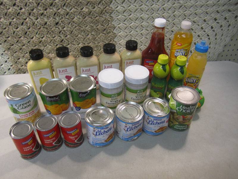 lot 50 image: Large Mixed Lot of Dented Can goods...