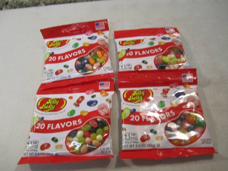 lot 134 image: Lot of 4 Bags Jelly Belly 20 Flavor...