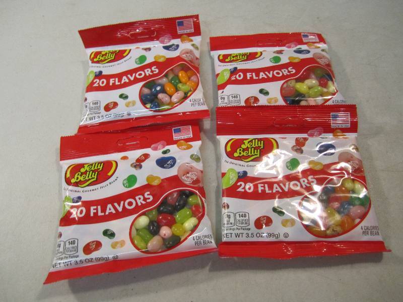 lot 135 image: Lot of 4 Bags Jelly Belly 20 Flavor...