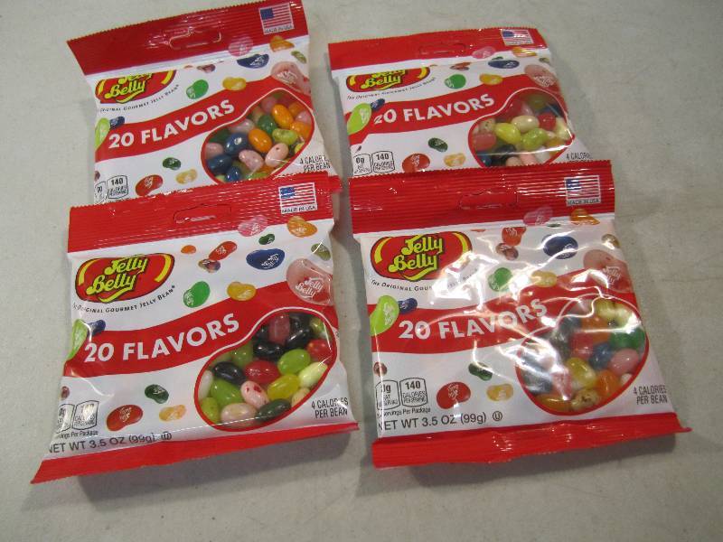 lot 136 image: Lot of 4 Bags Jelly Belly 20 Flavor...