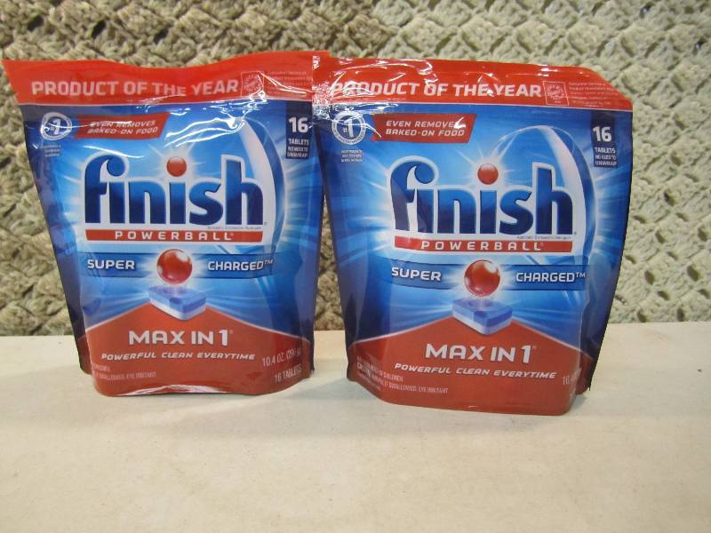 lot 157 image: Lot of 2 Bags Finish Powerball Dish...