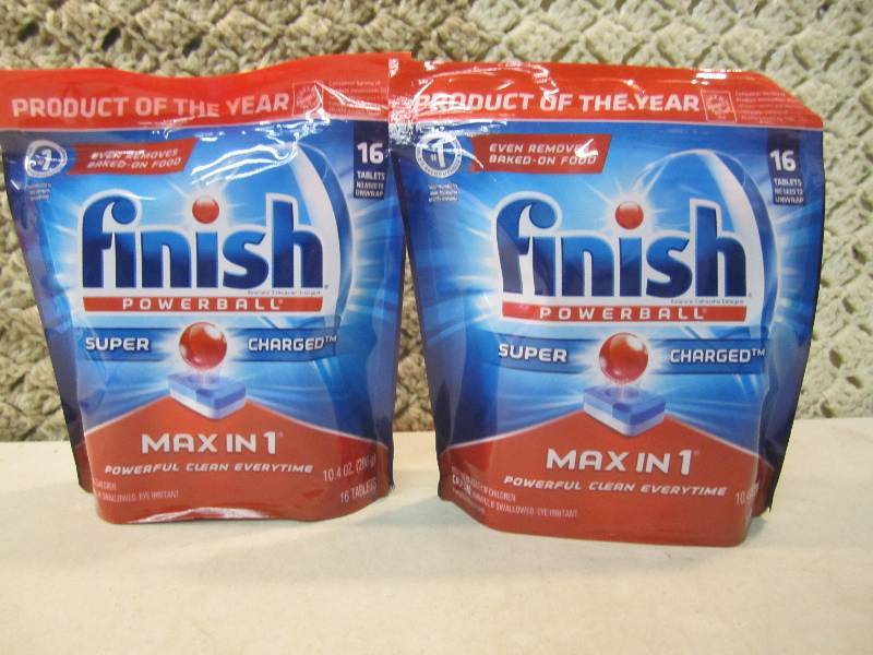 lot 158 image: Lot of 2 Bags Finish Powerball Dish...