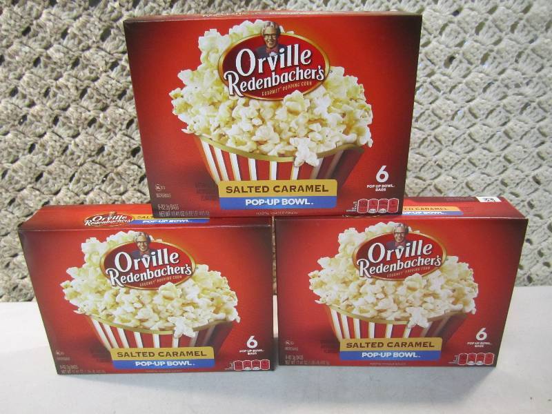 lot 163 image: Lot of 3 Boxes Orville Redenbachers...