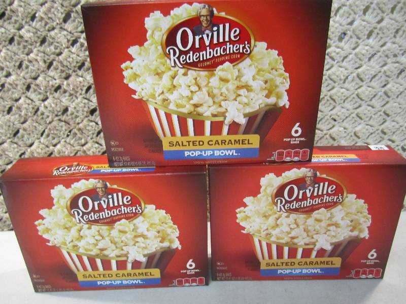 lot 164 image: Lot of 3 Boxes Orville Redenbachers...