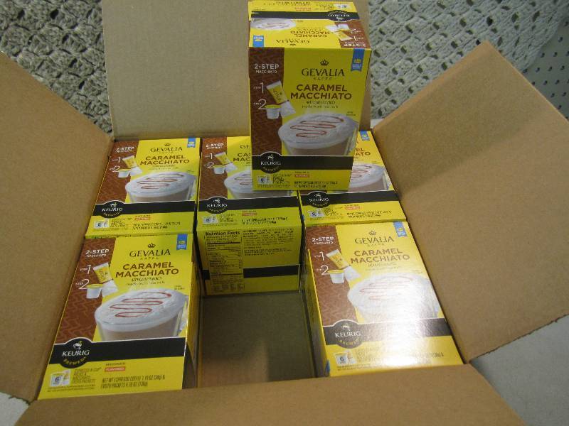 lot 165 image: Case of 6 Boxes Keurig Gevalia Cara...